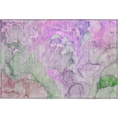 Premium Machine Washable Mayfield  Purple 1'8" x 2'6" Rug