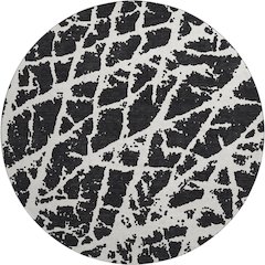 Premium Machine Washable Mayfield  Black 8' x 8' Round Rug