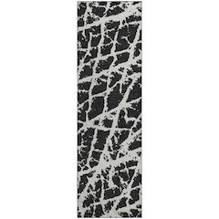Premium Machine Washable Mayfield  Black 2'3" x 7'6" Runner Rug