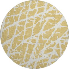 Premium Machine Washable Mayfield  Gold 8' x 8' Round Rug