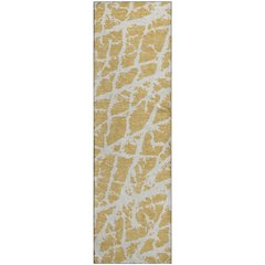 Premium Machine Washable Mayfield  Gold 2'3" x 7'6" Runner Rug
