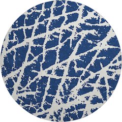 Premium Machine Washable Mayfield  Navy 8' x 8' Round Rug