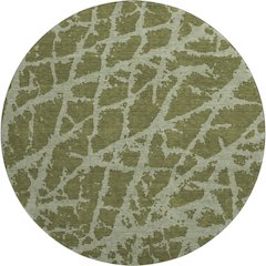 Premium Machine Washable Mayfield  Olive 8' x 8' Round Rug
