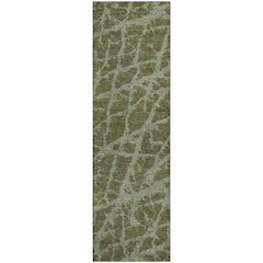 Premium Machine Washable Mayfield  Olive 2'3" x 7'6" Runner Rug