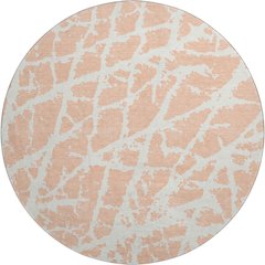 Premium Machine Washable Mayfield  Peach 8' x 8' Round Rug