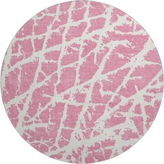 Premium Machine Washable Mayfield  Pink 8' x 8' Round Rug