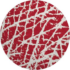 Premium Machine Washable Mayfield  Red 8' x 8' Round Rug