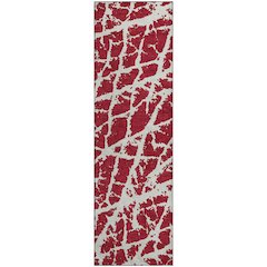 Premium Machine Washable Mayfield  Red 2'3" x 7'6" Runner Rug