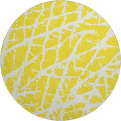 Premium Machine Washable Mayfield  Yellow 8' x 8' Round Rug