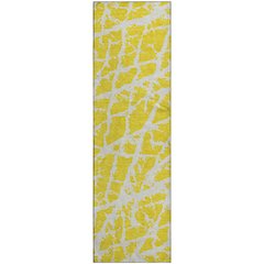 Premium Machine Washable Mayfield  Yellow 2'3" x 7'6" Runner Rug