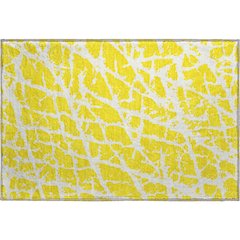 Premium Machine Washable Mayfield  Yellow 1'8" x 2'6" Rug