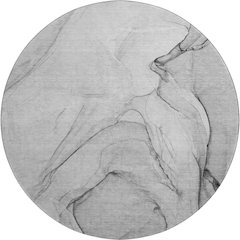 Premium Machine Washable Mayfield  Gray 8' x 8' Round Rug