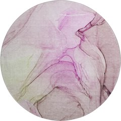 Premium Machine Washable Mayfield  Pink 8' x 8' Round Rug