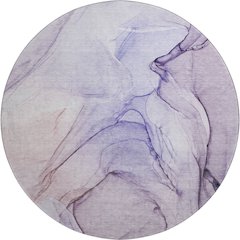 Premium Machine Washable Mayfield  Purple 8' x 8' Round Rug