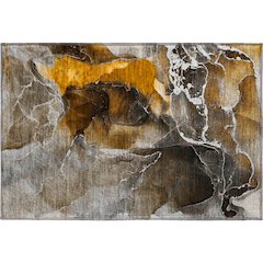 Premium Machine Washable Mayfield  Brown 1'8" x 2'6" Rug