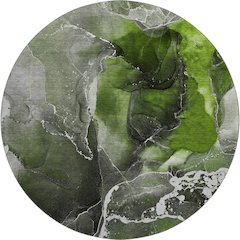 Premium Machine Washable Mayfield  Green 8' x 8' Round Rug