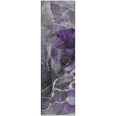 Premium Machine Washable Mayfield  Purple 2'3" x 7'6" Runner Rug