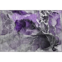 Premium Machine Washable Mayfield  Purple 1'8" x 2'6" Rug