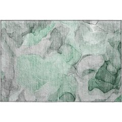Premium Machine Washable Mayfield  Green 1'8" x 2'6" Rug