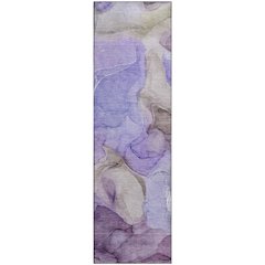 Premium Machine Washable Mayfield  Purple 2'3" x 7'6" Runner Rug