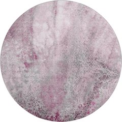 Premium Machine Washable Mayfield  Pink 8' x 8' Round Rug