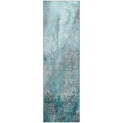 Premium Machine Washable Mayfield  Teal 2'3" x 7'6" Runner Rug