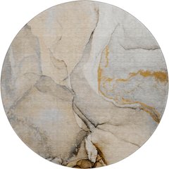 Premium Machine Washable Mayfield  Beige 8' x 8' Round Rug