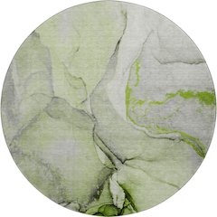 Premium Machine Washable Mayfield  Green 8' x 8' Round Rug