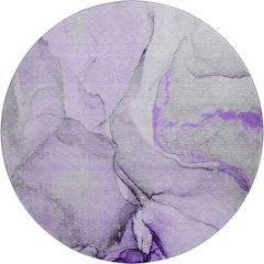 Premium Machine Washable Mayfield  Purple 8' x 8' Round Rug