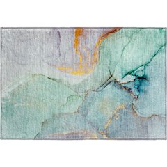 Premium Machine Washable Mayfield  Teal 1'8" x 2'6" Rug