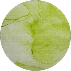 Premium Machine Washable Mayfield  Green 8' x 8' Round Rug