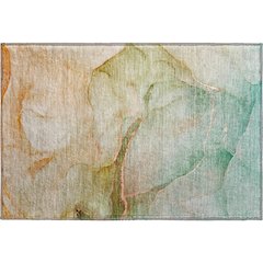 Premium Machine Washable Mayfield  Teal 1'8" x 2'6" Rug