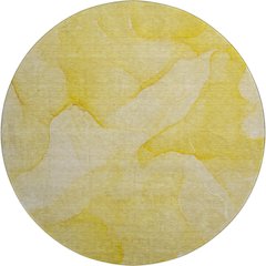 Premium Machine Washable Mayfield  Gold 8' x 8' Round Rug