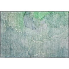 Premium Machine Washable Mayfield  Teal 1'8" x 2'6" Rug