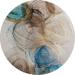 Premium Machine Washable Mayfield  Beige 8' x 8' Round Rug