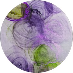 Premium Machine Washable Mayfield  Purple 8' x 8' Round Rug