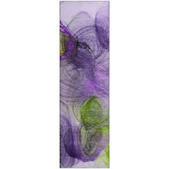 Premium Machine Washable Mayfield  Purple 2'3" x 7'6" Runner Rug