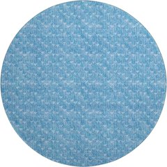 Premium Machine Washable Mayfield  Blue 8' x 8' Round Rug
