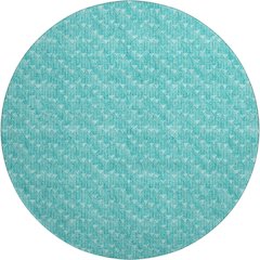 Premium Machine Washable Mayfield  Teal 8' x 8' Round Rug