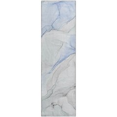 Premium Machine Washable Mayfield  Blue 2'3" x 7'6" Runner Rug