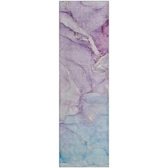 Premium Machine Washable Mayfield  Purple 2'3" x 7'6" Runner Rug