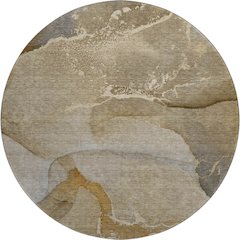 Premium Machine Washable Mayfield  Brown 8' x 8' Round Rug
