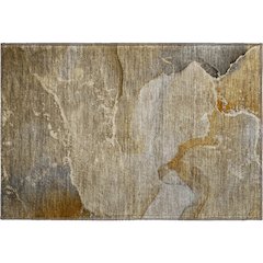 Premium Machine Washable Mayfield  Brown 1'8" x 2'6" Rug