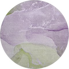 Premium Machine Washable Mayfield  Purple 8' x 8' Round Rug