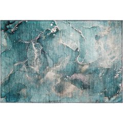 Premium Machine Washable Mayfield  Teal 1'8" x 2'6" Rug