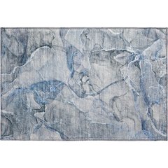 Premium Machine Washable Mayfield  Blue 1'8" x 2'6" Rug