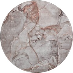 Premium Machine Washable Mayfield  Gray 8' x 8' Round Rug