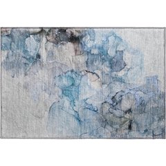 Premium Machine Washable Mayfield  Blue 1'8" x 2'6" Rug