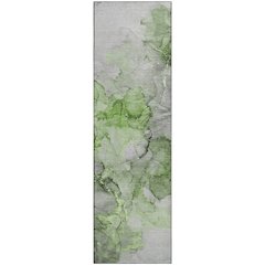 Premium Machine Washable Mayfield  Green 2'3" x 7'6" Runner Rug