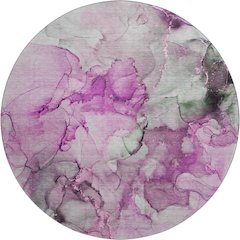 Premium Machine Washable Mayfield  Pink 8' x 8' Round Rug